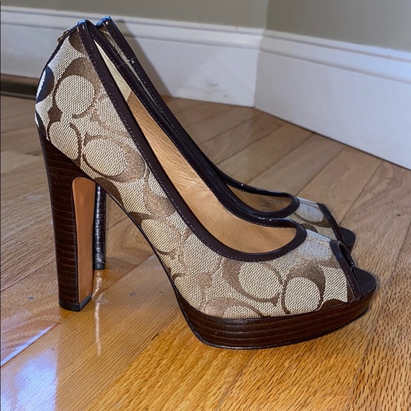 Coach Shoes - Peep toe Coach heels - 6.5